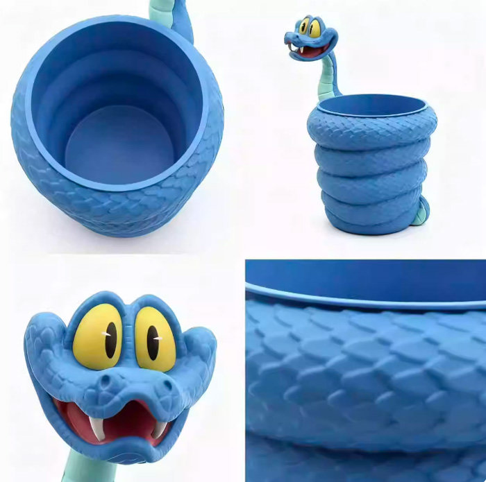 疯狂动物城盖瑞蛇爆米花桶 多功能桌面收纳零食桶