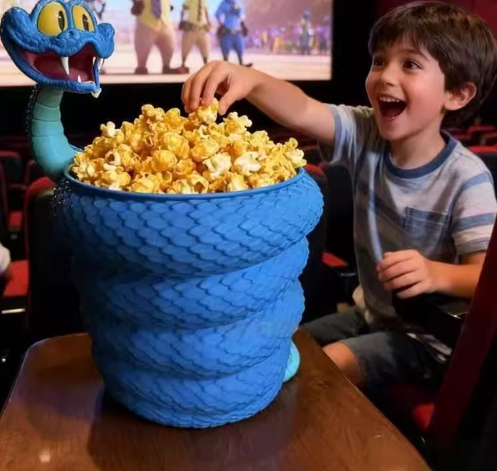 疯狂动物城盖瑞蛇爆米花桶 多功能桌面收纳零食桶