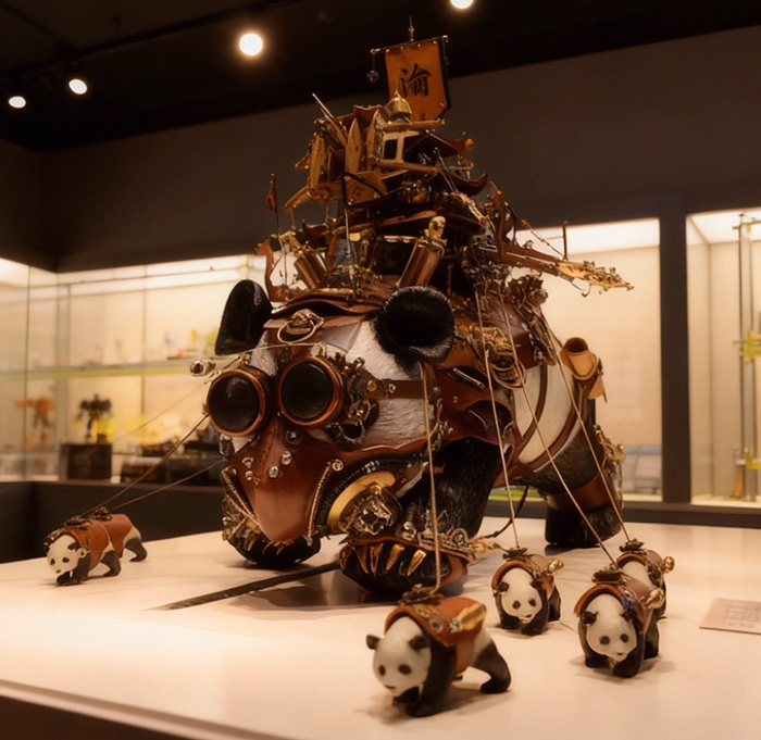 重庆博物馆镇馆之宝大食铁兽6.0-山城纤梦成品摆件桌搭模型 