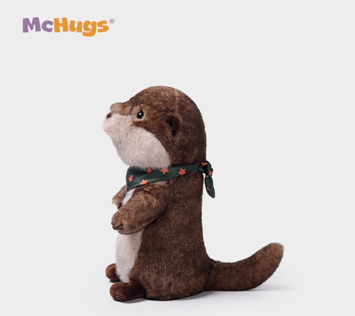 水獭宝宝毛绒玩具 可定制刺绣抱枕公仔娃娃