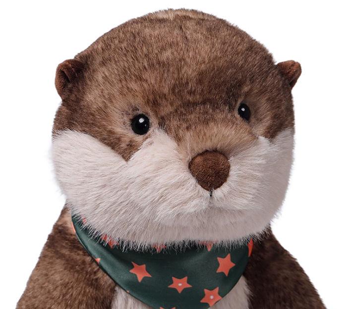 水獭宝宝毛绒玩具 可定制刺绣抱枕公仔娃娃