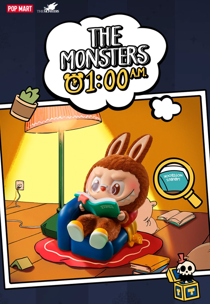 泡泡玛特拉布布THE MONSTERS 凌晨一点系列手办盲盒LABUBU