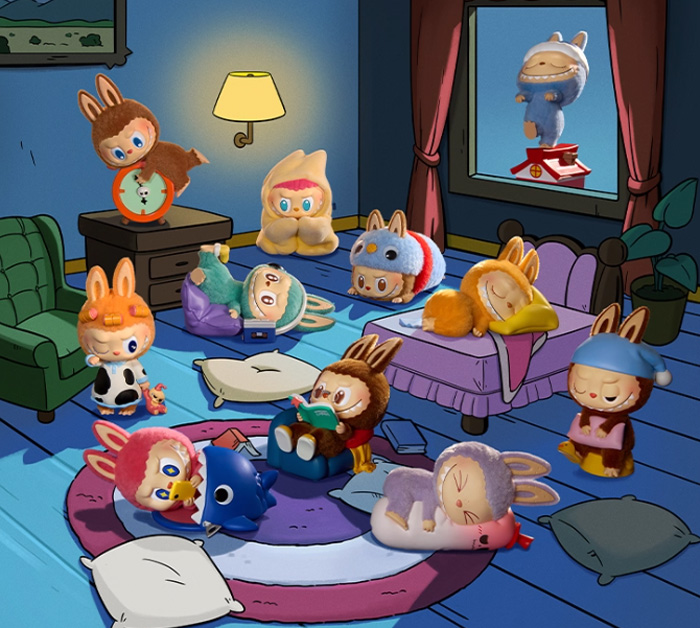 泡泡玛特拉布布THE MONSTERS 凌晨一点系列手办盲盒LABUBU