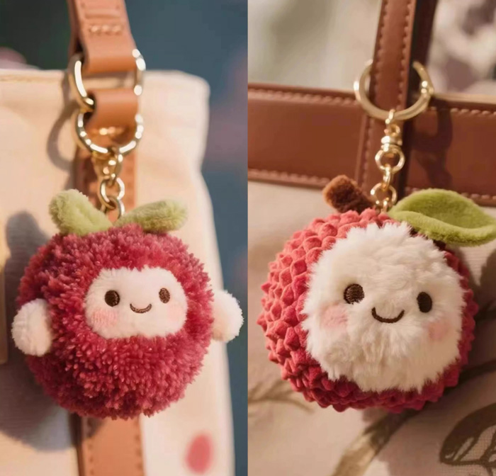 “甜趣毛绒水果挂件”，钥匙扣上的小可爱来袭！ 