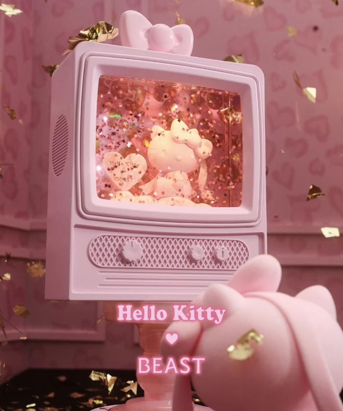 Hello Kitty联名野兽派“闪闪惹人爱”电视机水晶球——把童话装进复古TV的浪漫暴击 