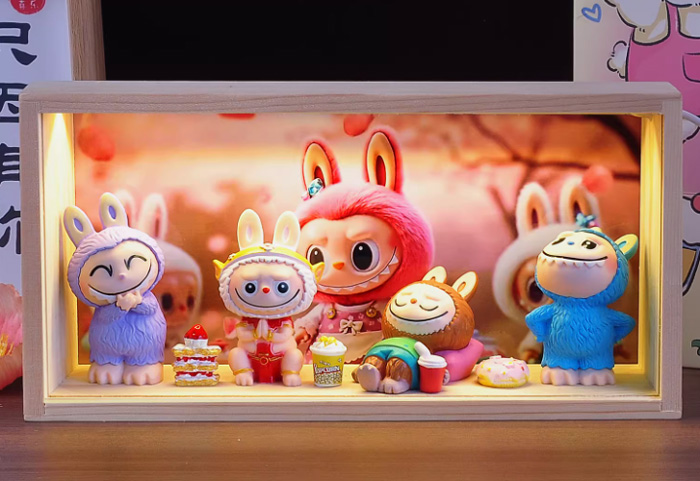 LABUBU手办摆件拉布布小夜灯：点亮生活，萌化人心 