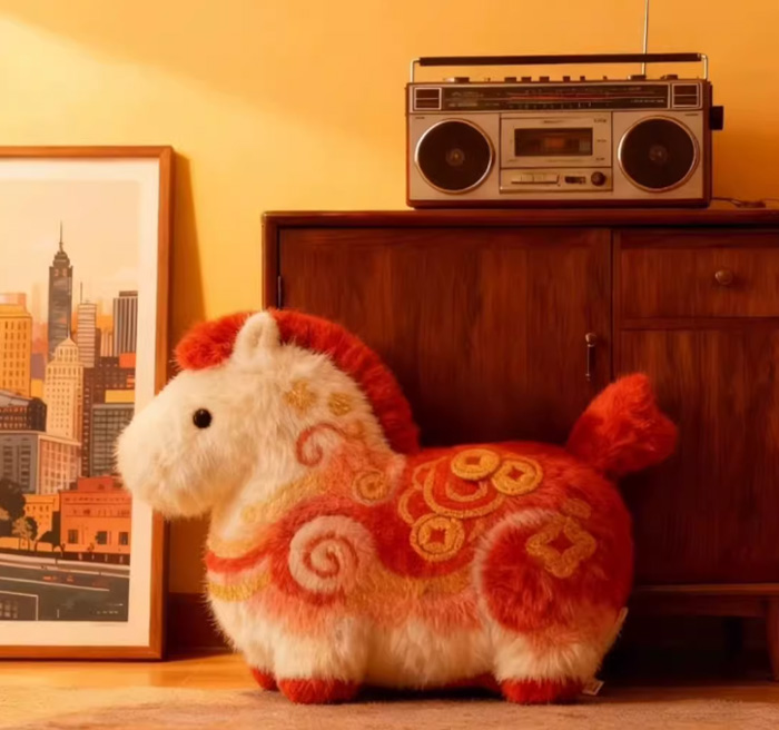 小红书爆款！这款“铜钱小马毛绒抱枕”，让你“马上有钱”还能萌化心！ 