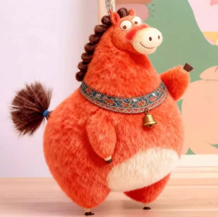 被问爆的小红书同款鸡腿马“过个肥年”毛绒挂件，萌到心巴上 