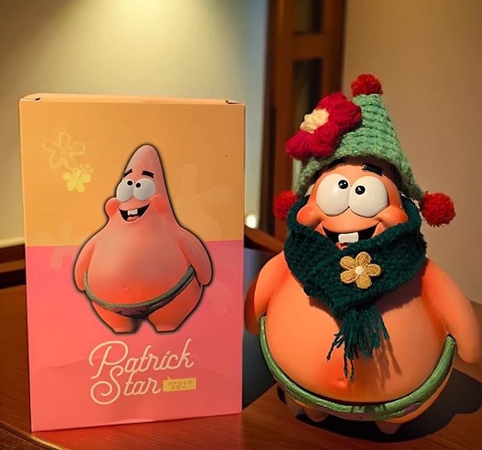 这个好朋友派大星手办傻笑光屁股潮玩，我直接爱到疯狂 