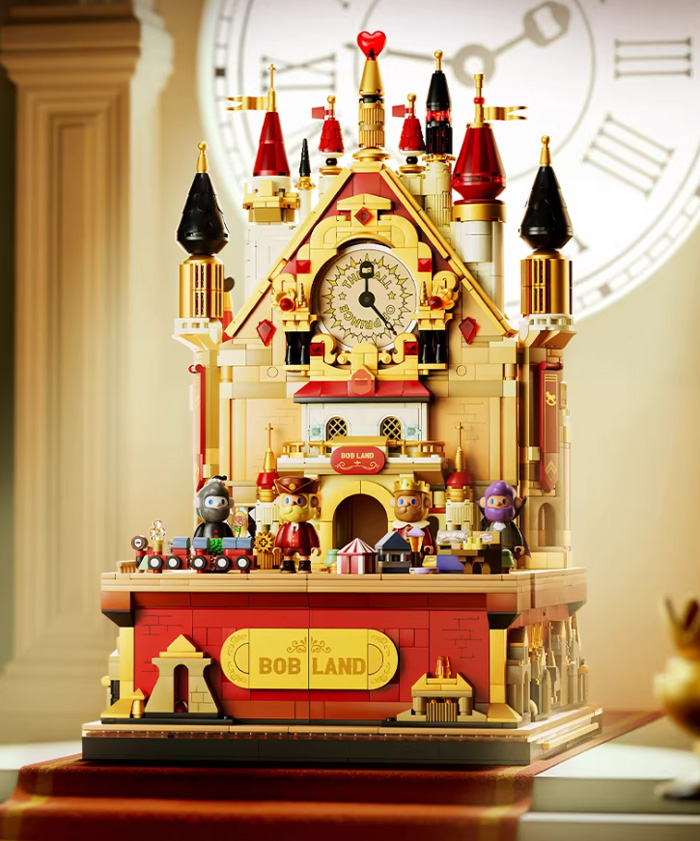 AREAX砖区寻找独角兽FARMERBOB国王大体积木礼物摆件 