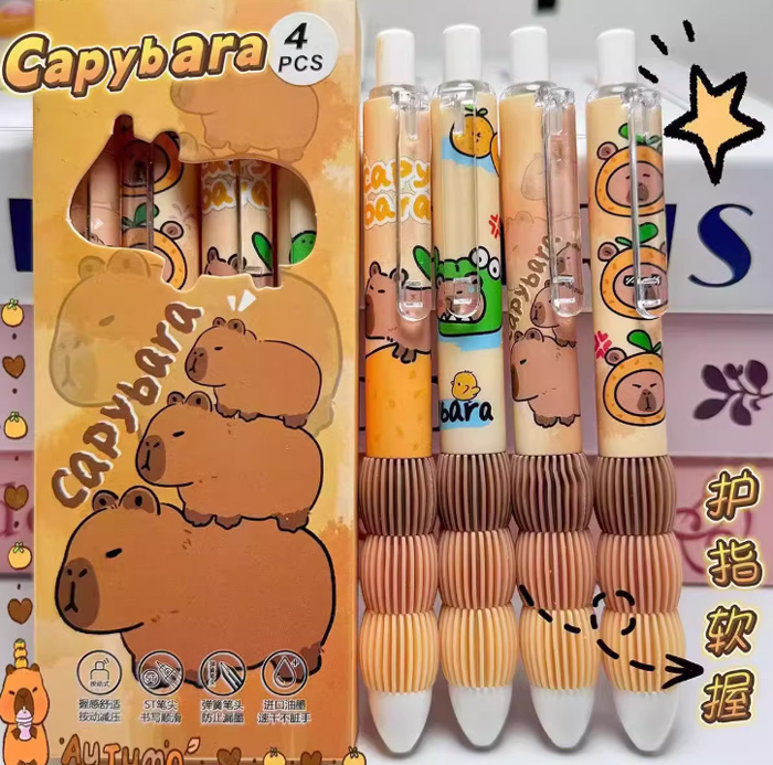 这支卡皮巴拉超软减压云握绵绵笔，让我每天写字都像在撸水豚 