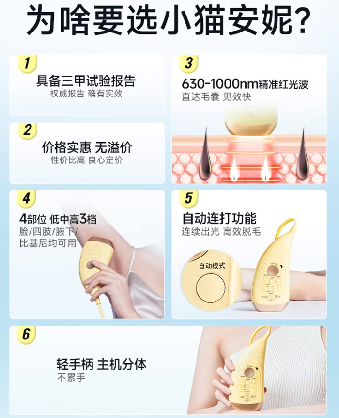 💥被追问N次的脱毛仪！小猫安妮小牛角2.0，开启丝滑新体验✨ 