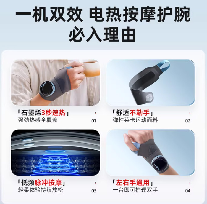 这款护腕神器让我告别“鼠标手”酸痛——何浩明电热按摩腱鞘护腕实测推荐 