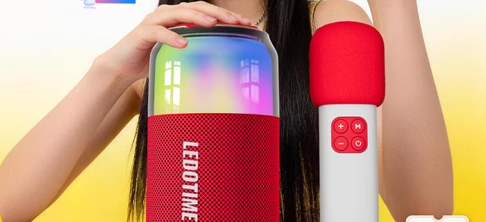 乐毒可乐家用k歌话筒音响一体麦克风