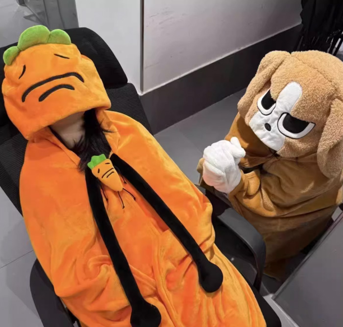 田中胡萝卜毛毯 抽象整蛊创意礼物 