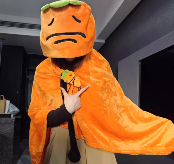 田中胡萝卜毛毯 抽象整蛊创意礼物 