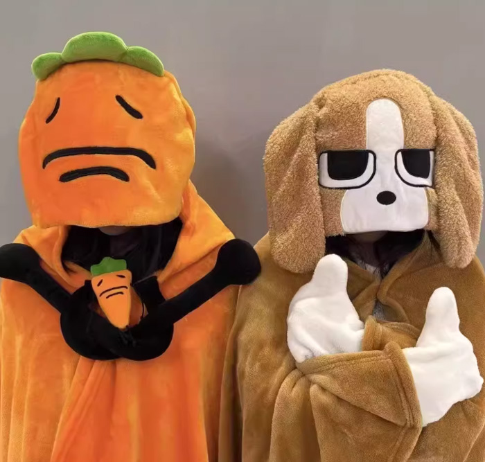 田中胡萝卜毛毯 抽象整蛊创意礼物 