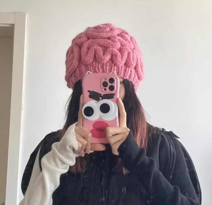 大脑子毛线脑花帽子 稀奇古怪创意帽子