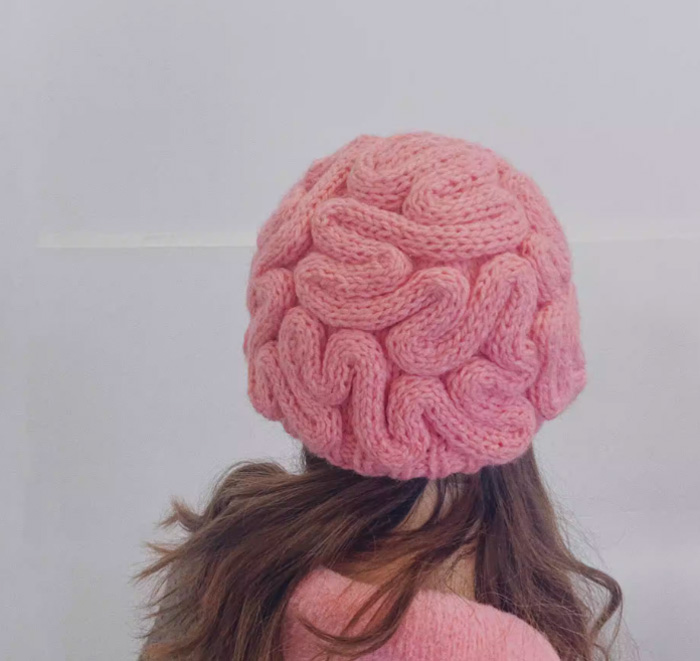 大脑子毛线脑花帽子 稀奇古怪创意帽子