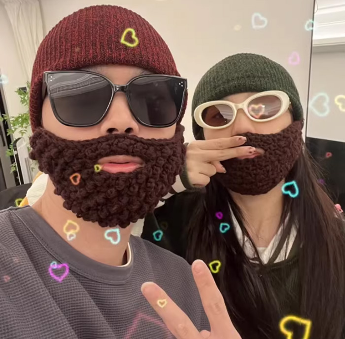 搞怪胡子帽子创意针织毛线帽