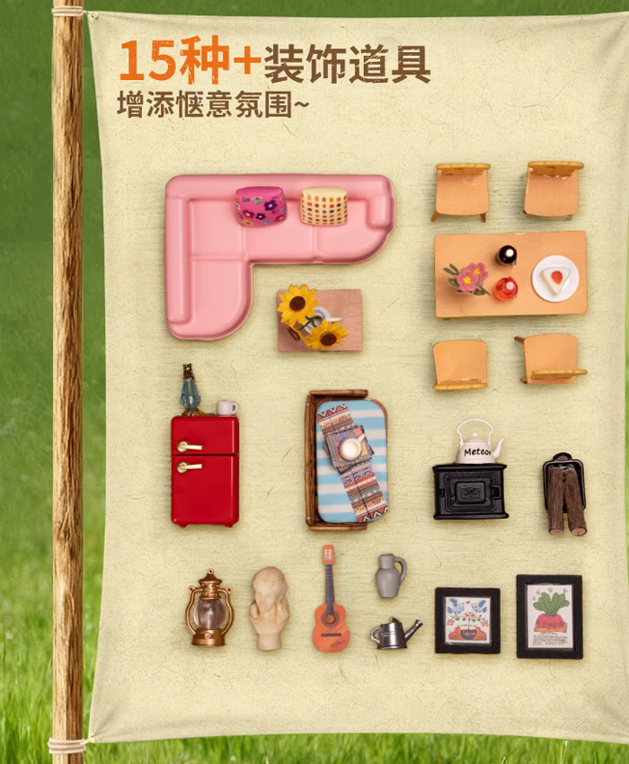 rolife若来三角木屋手工diy小屋微缩模型