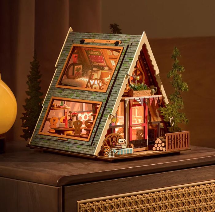 rolife若来三角木屋手工diy小屋微缩模型