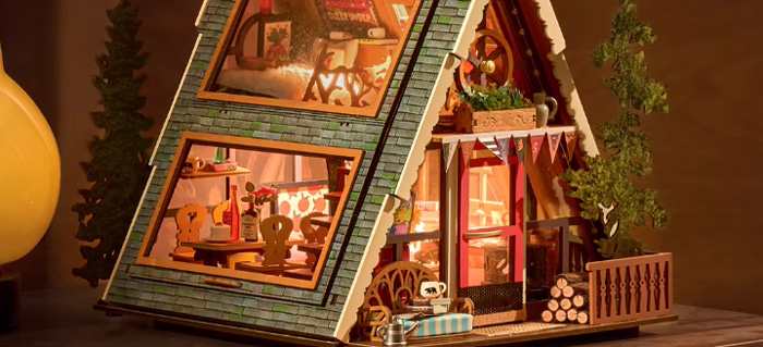rolife若来三角木屋手工diy小屋微缩模型