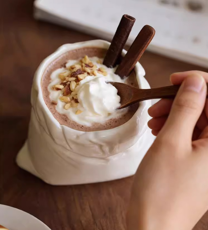 可爱个性布袋咖啡杯 异形不规则大容量办公室水杯