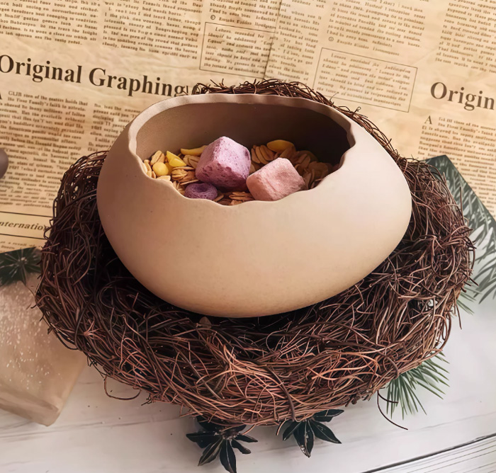 蛋壳造型餐具创意鸟巢鸟窝甜品泡面碗