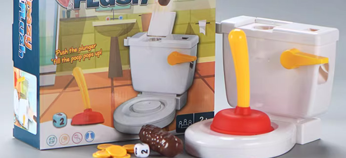 冲大便马桶游戏会喷屎厕所搞笑整蛊玩具