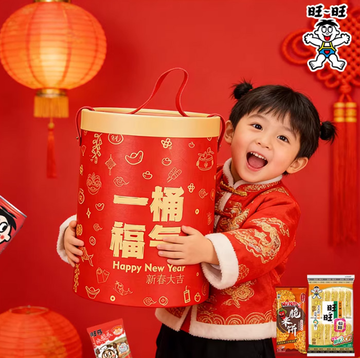 旺旺零食大礼包超大巨型整箱豪华版桶装网红年货礼盒 
