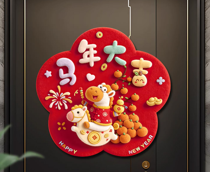 马年磁吸福字门贴，让新年“福”气满满，门面担当就靠它 