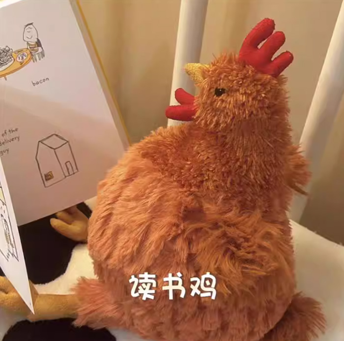 塞西尔鸡仿真母鸡玩偶 搞怪小鸡毛绒公仔 