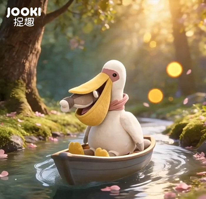 捉趣鹈鹕沃森毛绒玩具可爱玩偶公仔睡觉抱枕 