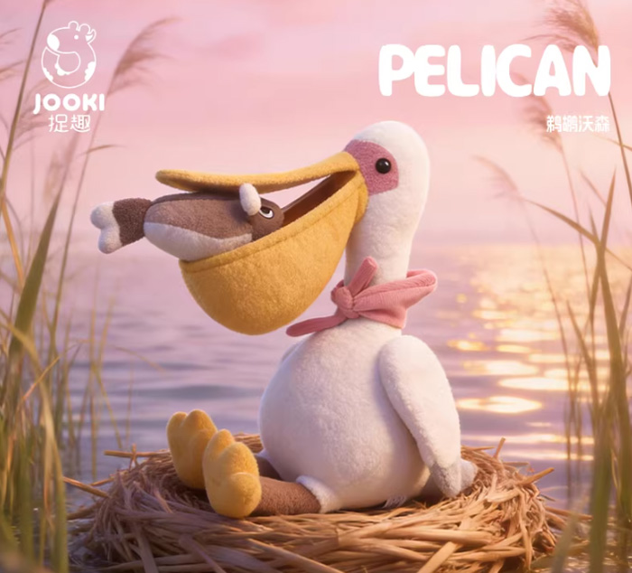 捉趣鹈鹕沃森毛绒玩具可爱玩偶公仔睡觉抱枕 