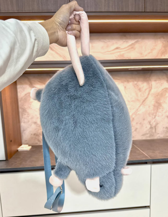 花枝鼠背包可爱仿真老鼠双肩包毛绒公仔玩偶