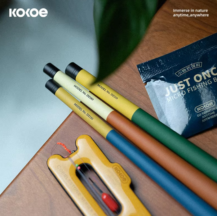 kokoe新品小蛙毛毛雨小物钓竿户外便携溪流手竿
