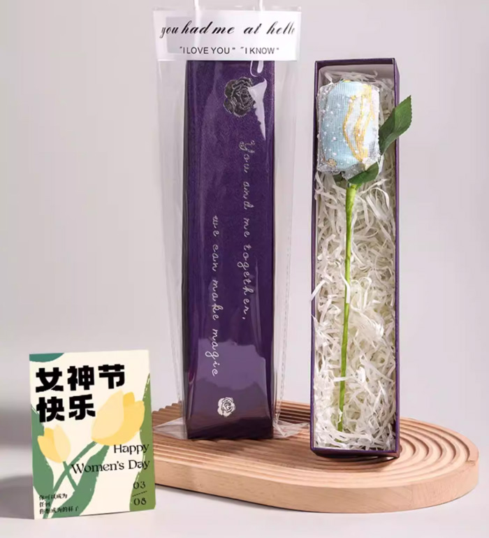 桑蚕丝巾花束 三八妇女女神节礼物