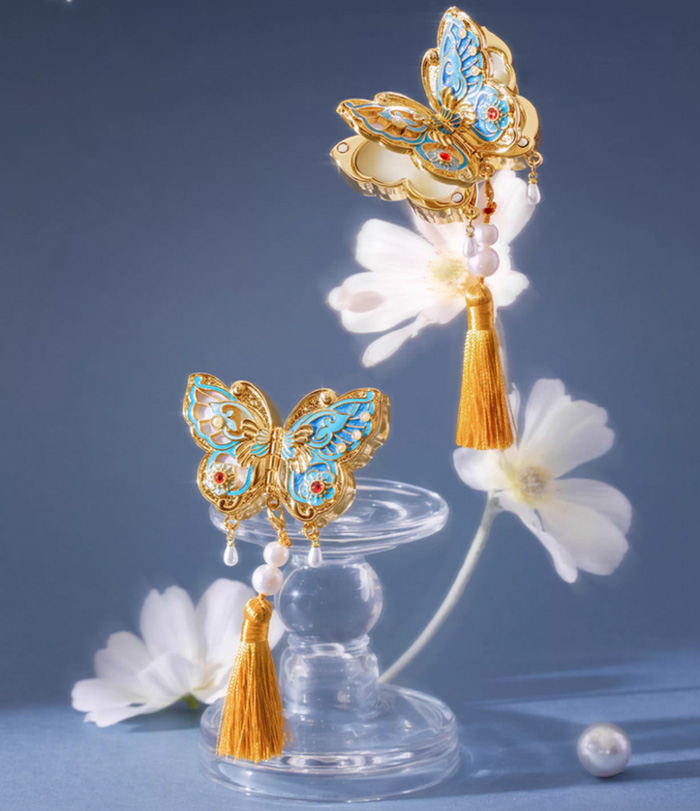 蝴蝶固体香膏 故宫文创礼物 