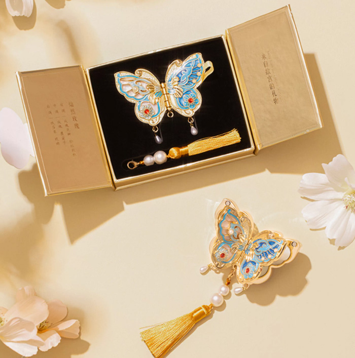 蝴蝶固体香膏 故宫文创礼物 