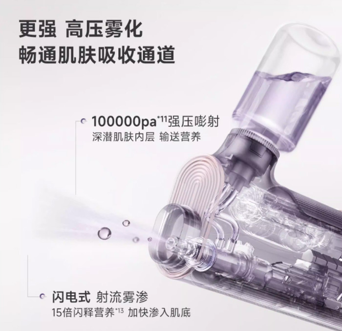 谷心无针水光炮美容仪 面部注氧精华导入仪 