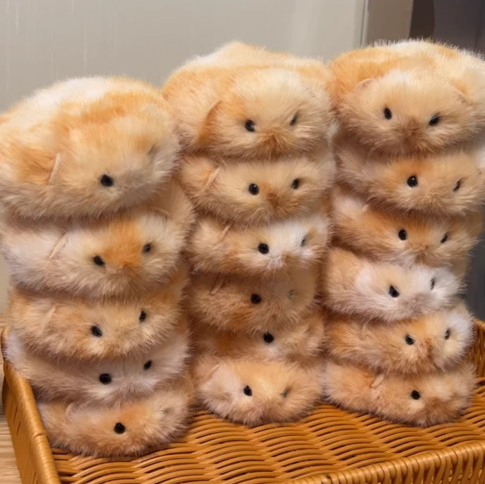 一块超萌好rua的桂花糕鼠饼手作礼物