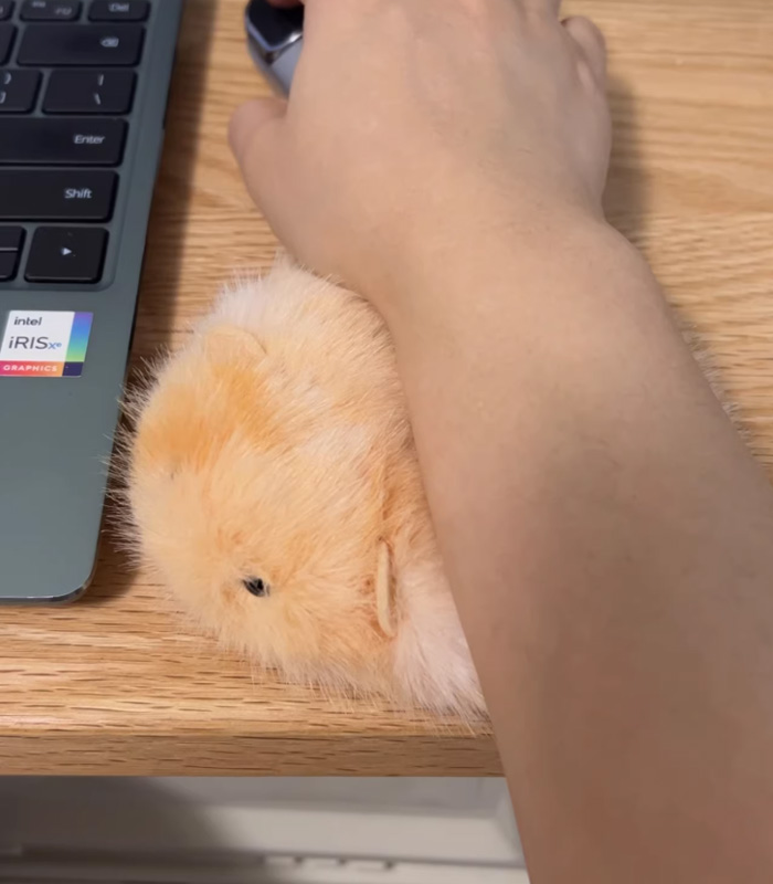 一块超萌好rua的桂花糕鼠饼手作礼物