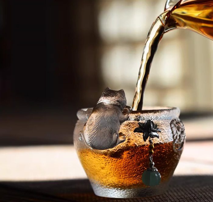 琉璃茶杯故宫御猫咪杯 高端创意茶具茶盏