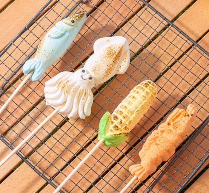 自嗨炉烤棉花糖套装卡通造型糖果烧烤BBQ