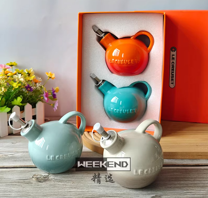 法国酷彩LE CREUSET家用油醋壶 陶瓷调料壶套装 