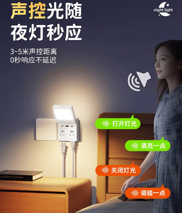 可折叠便携式插座出差旅行插排接线板USB充电