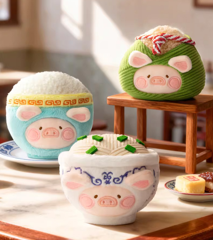 罐头猪LuLu Lu家小馆美食探索家系列毛绒挂件盲盒 