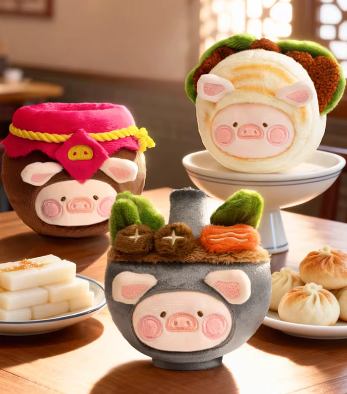 罐头猪LuLu Lu家小馆美食探索家系列毛绒挂件盲盒 