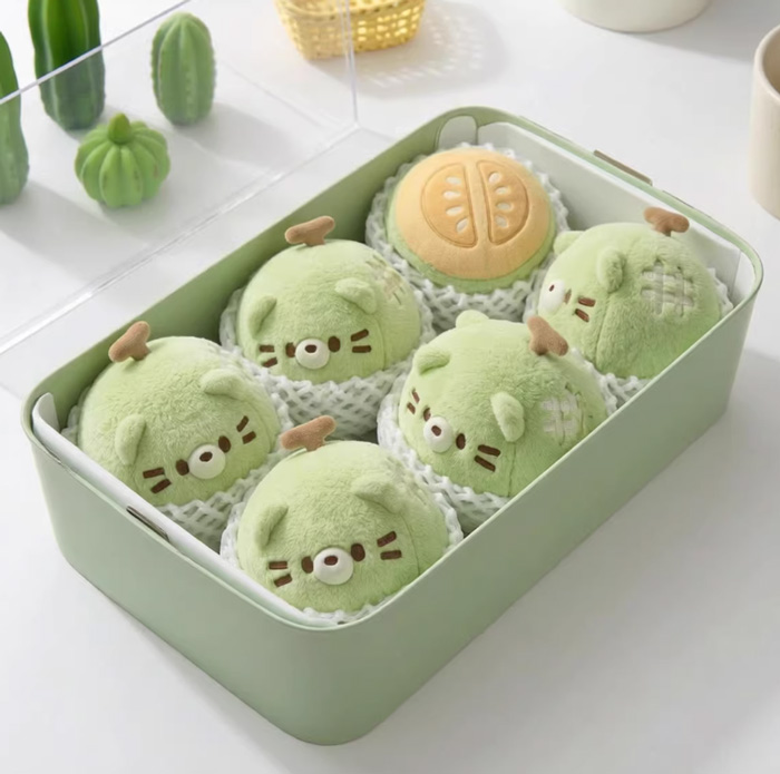 小红书同款可爱水果系列哈密瓜狗软萌毛绒捏捏公仔 